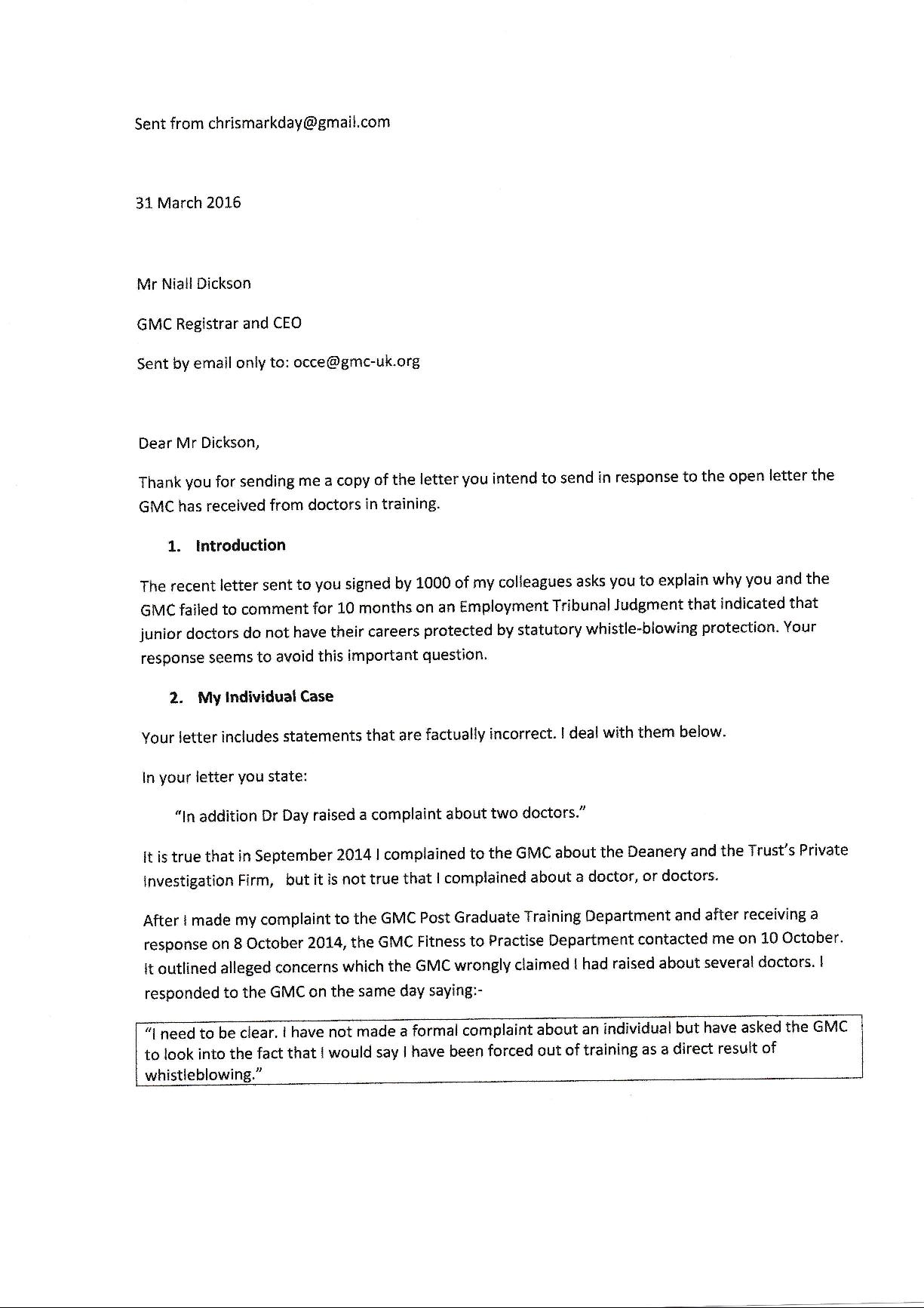 dr letter